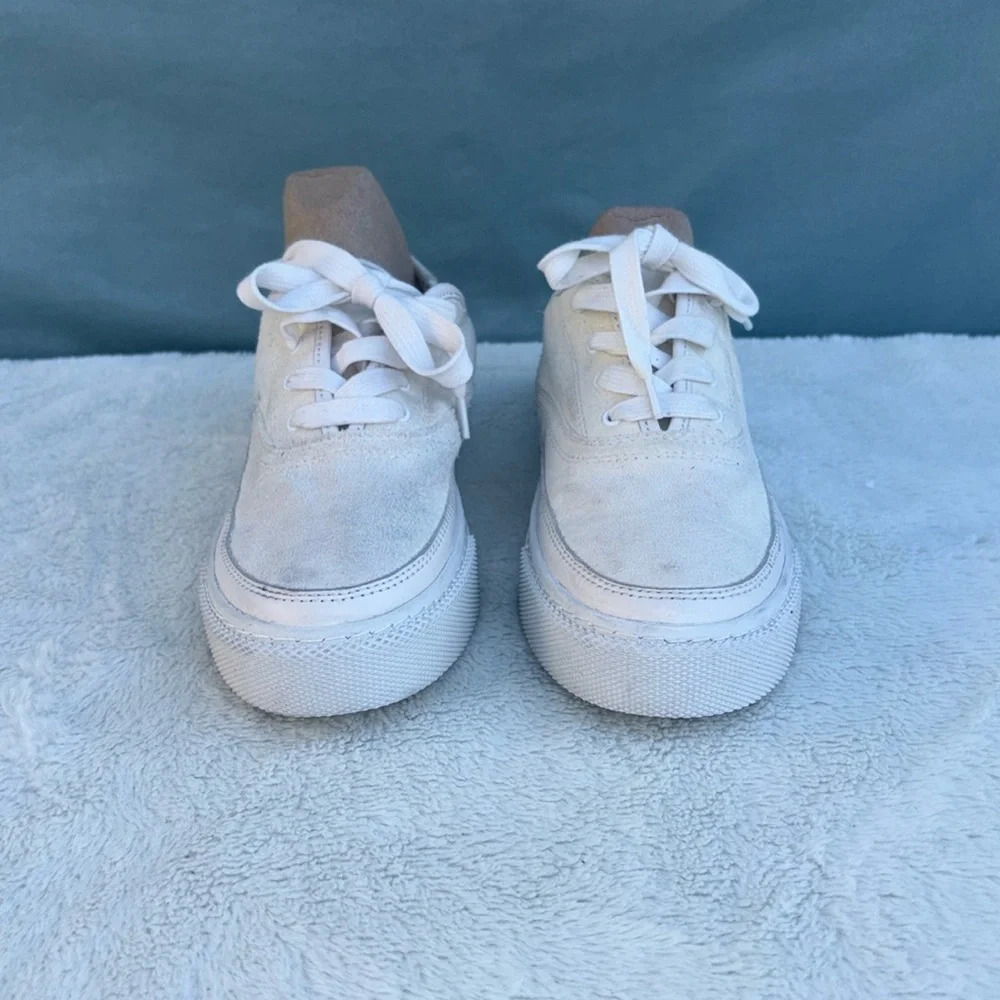 GUC AllSaints Bella White Women's Size EU 39 Leather Suede Comfort Casual Retro